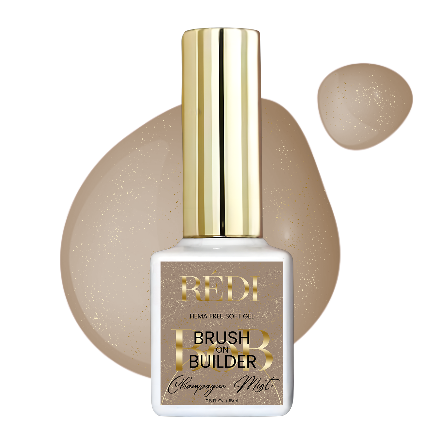 "Champagne Mist" BoB Gel - gold shimmer - Soft Gel Builder