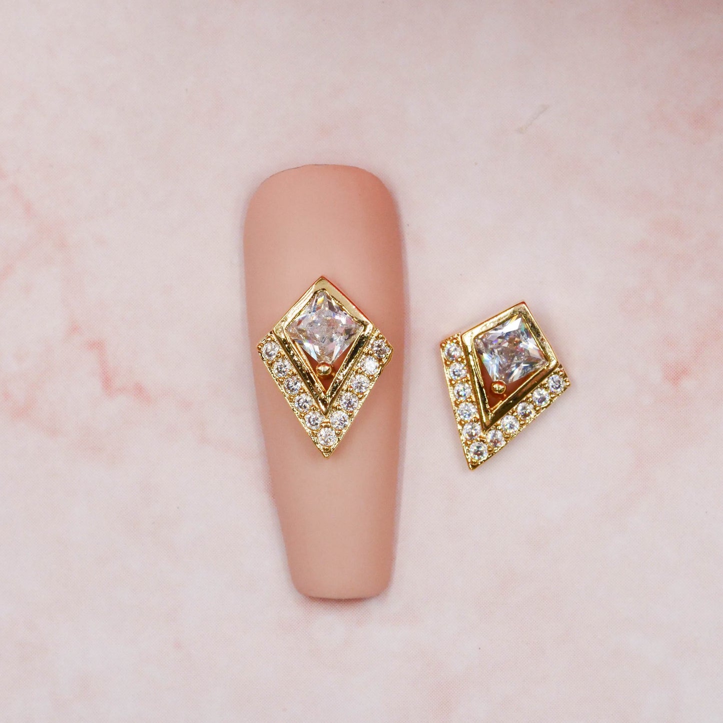 Diamond Half Outline Charm #05