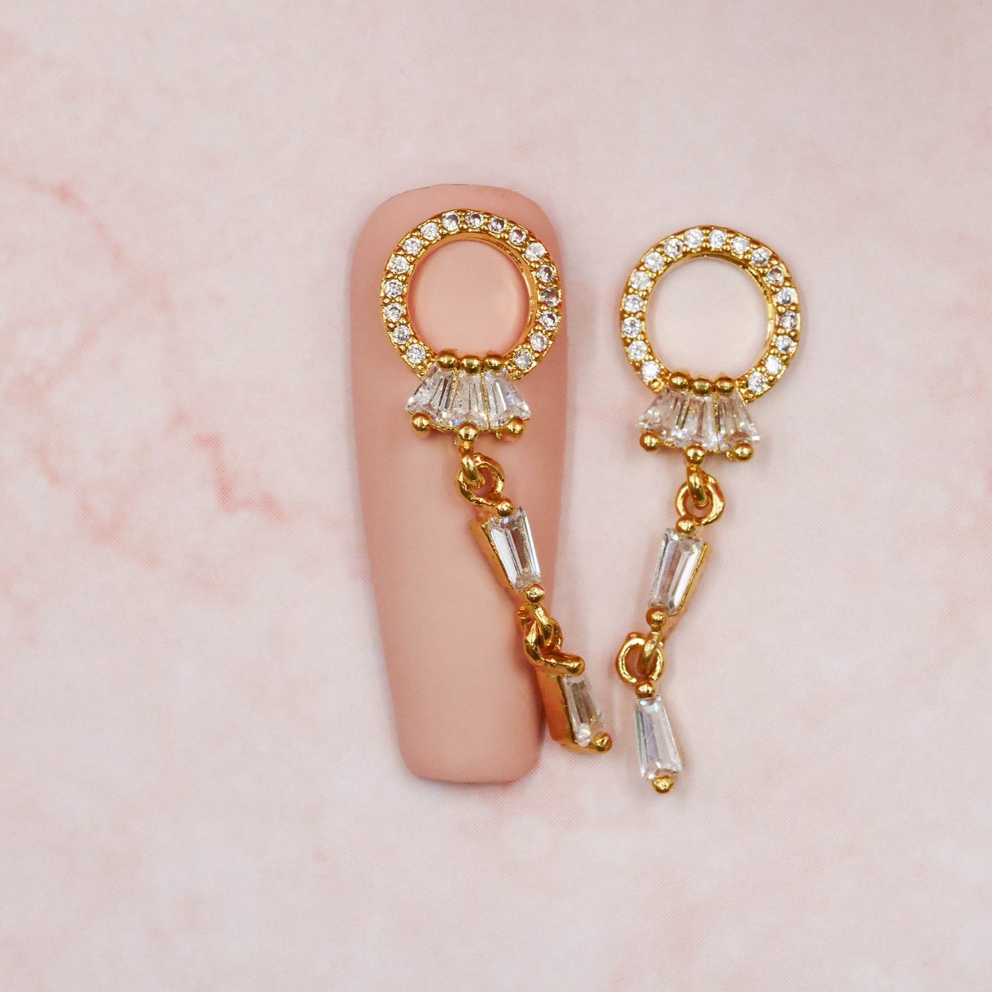 Circle Diamond Tassel Charm #115