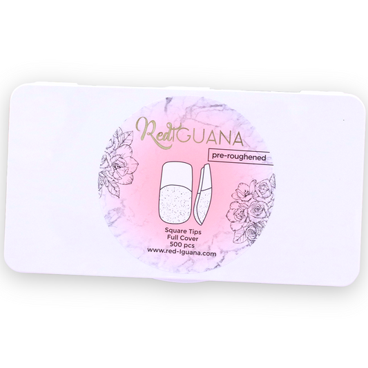Soft Gel Square tips / Full Cover / Pre-Roughened