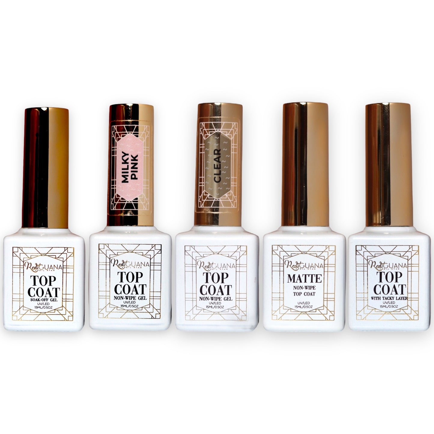 Set of 5 Top Coat Gels