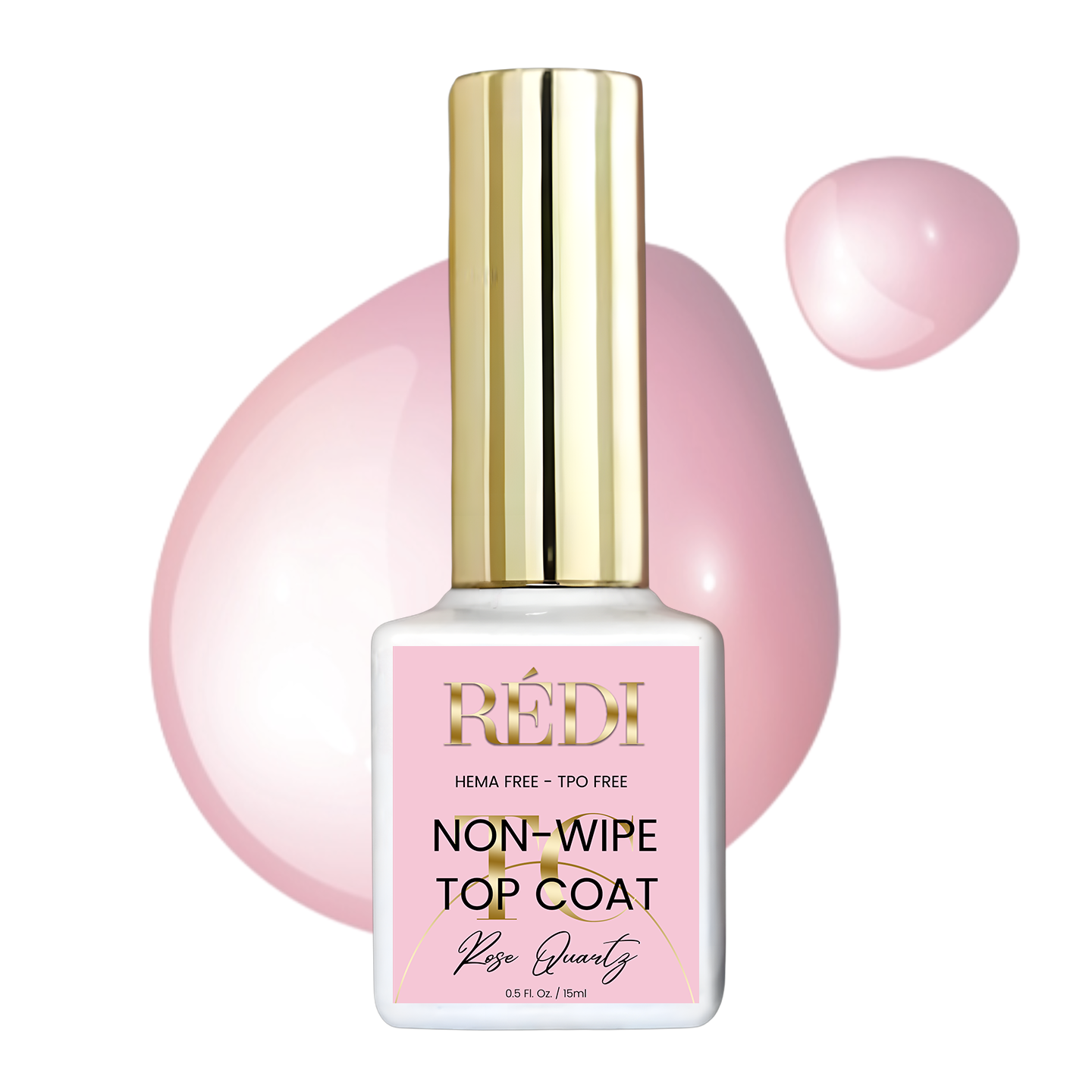 Top Coat Non-Wipe Rose Quartz